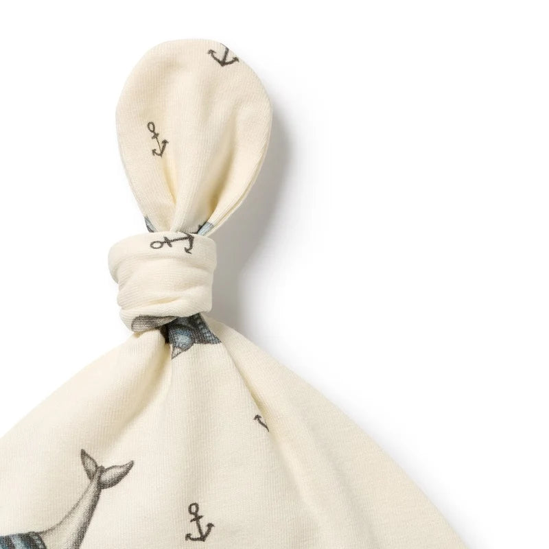 Organic Knot Hat - Woolly Whales