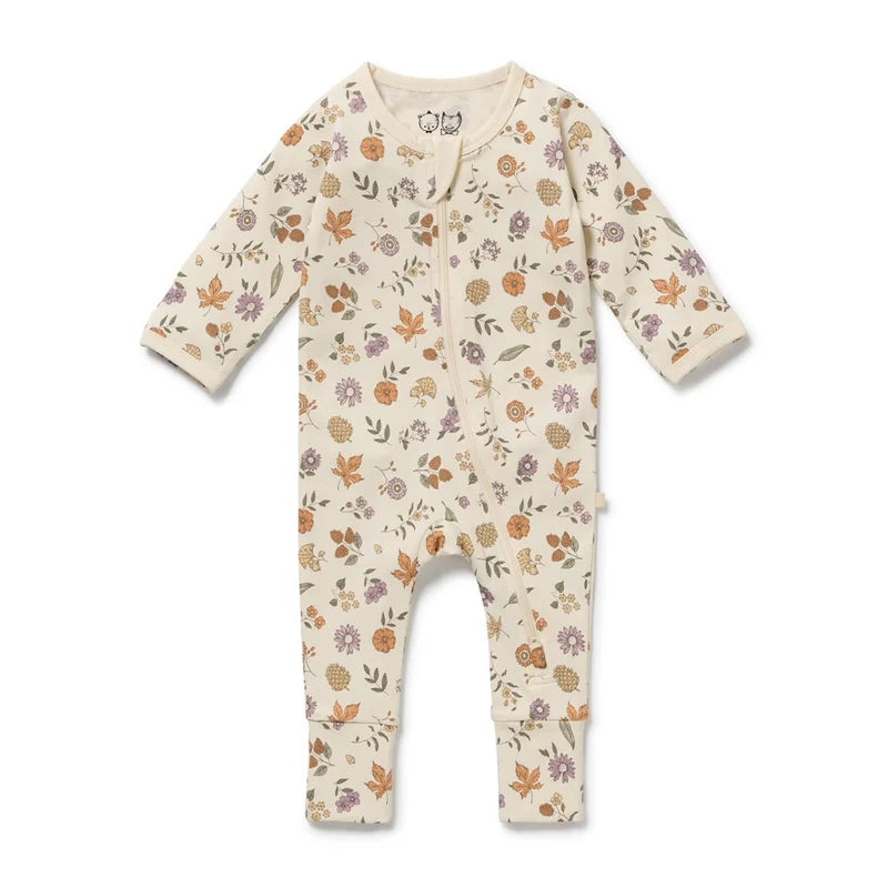 Organic Zipsuit - Maple Glow