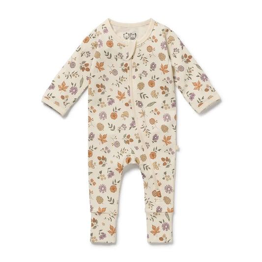 Organic Zipsuit - Maple Glow