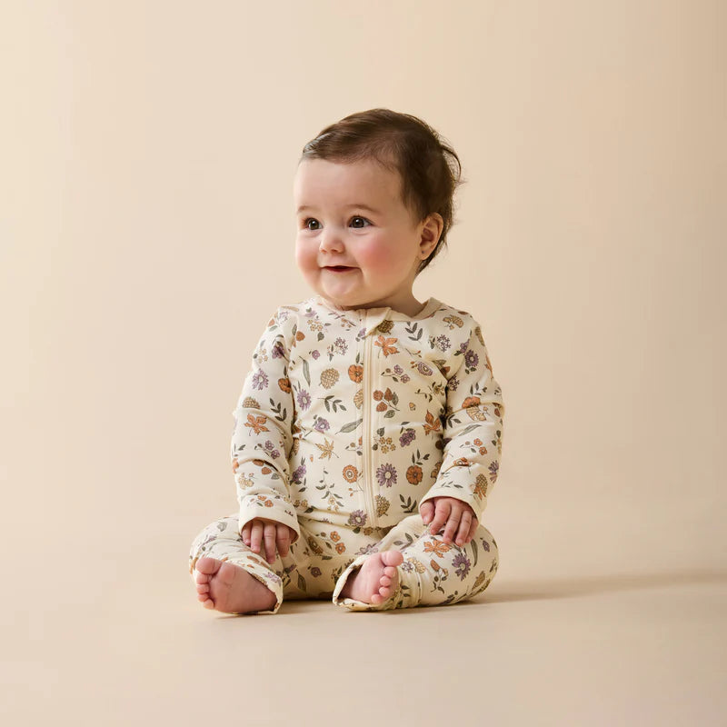 Organic Zipsuit - Maple Glow