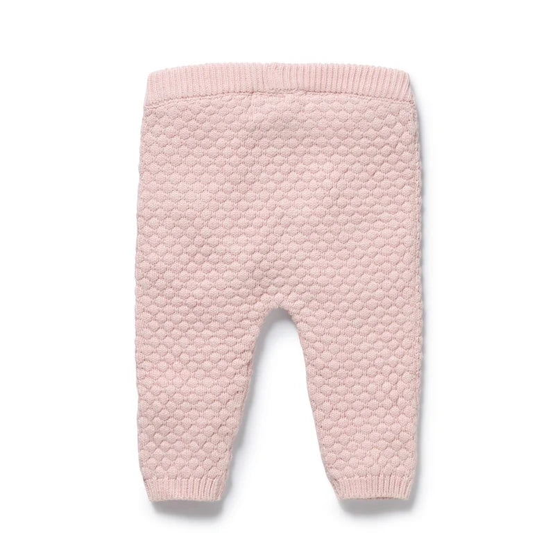 Organic Knit Bubble Legging - Marshmellow