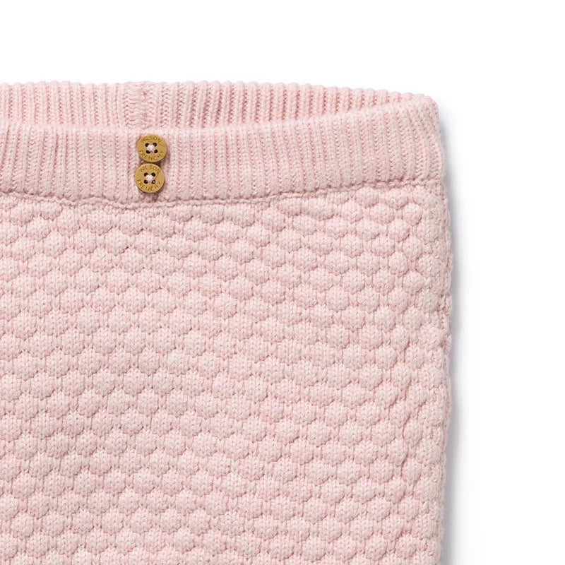 Organic Knit Bubble Legging - Marshmellow