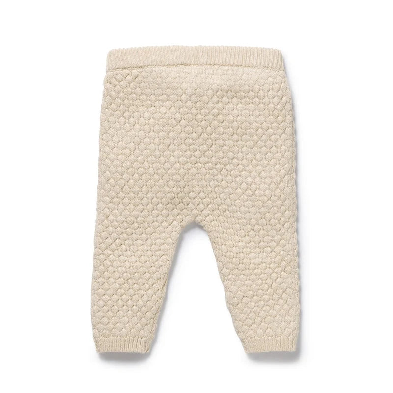 Organic Knit Bubble Legging - Cream