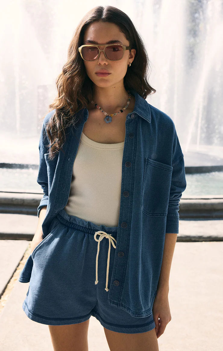 All Day Knit Denim Jacket - Vintage Indigo