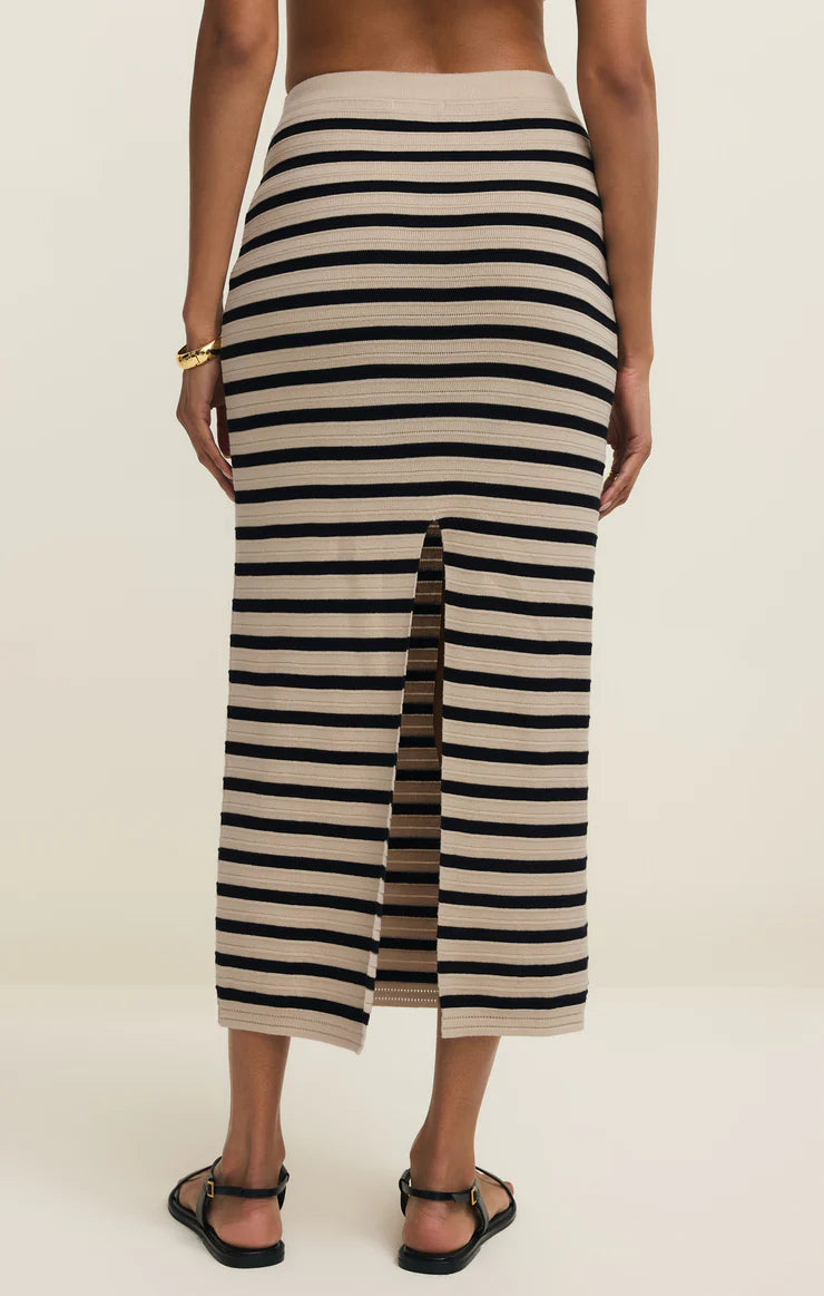 Emori Striped Skirt Natural