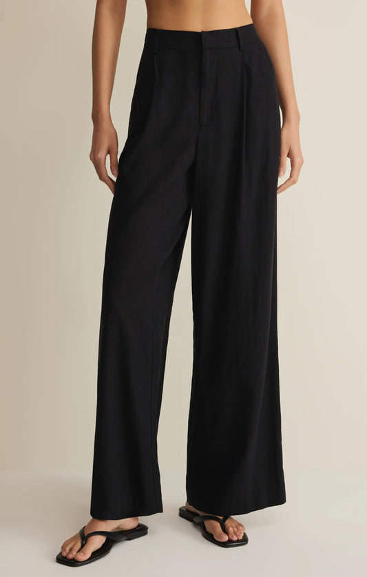 Overlook Linen Pant - Black