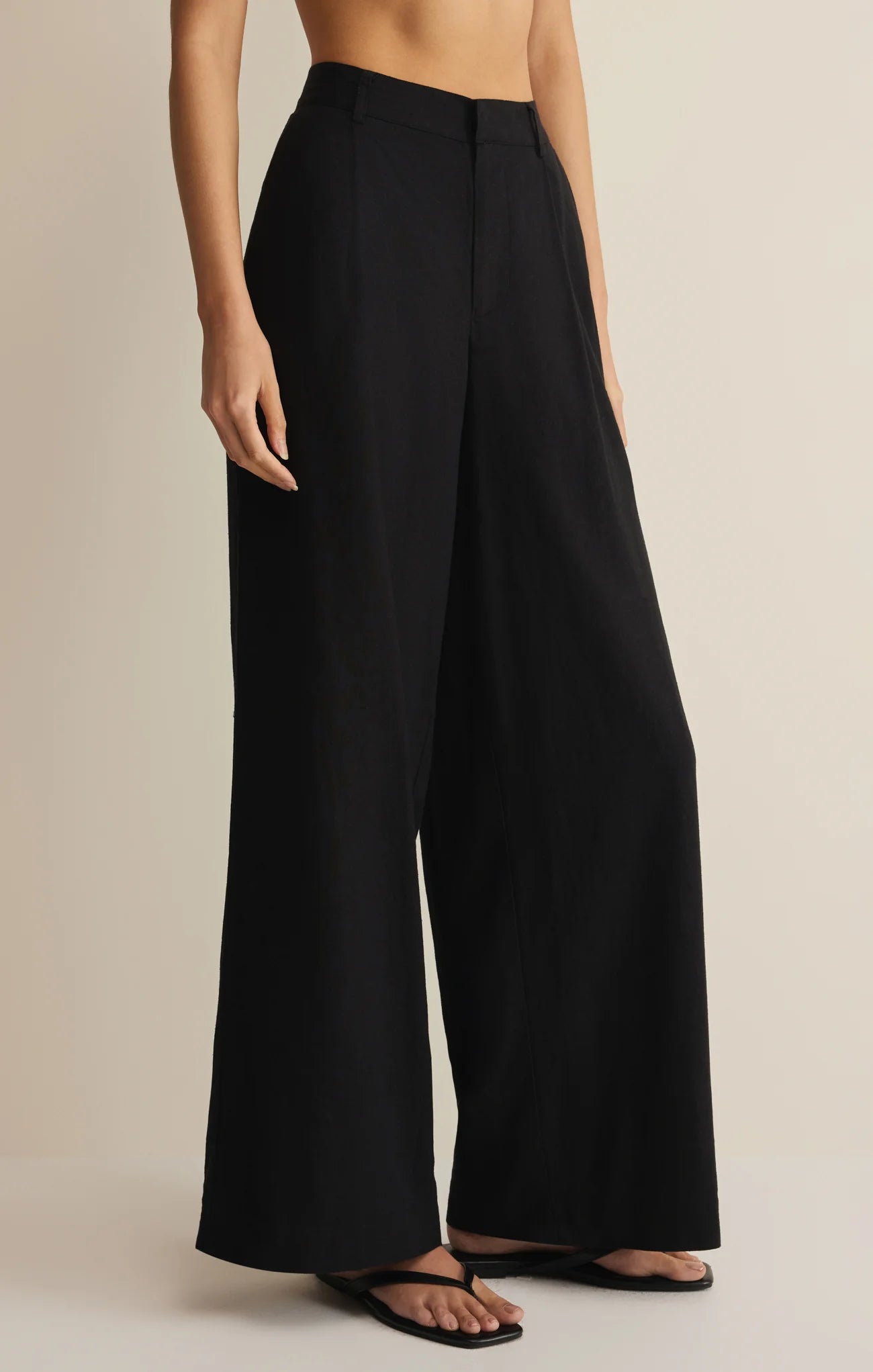 Overlook Linen Pant - Black