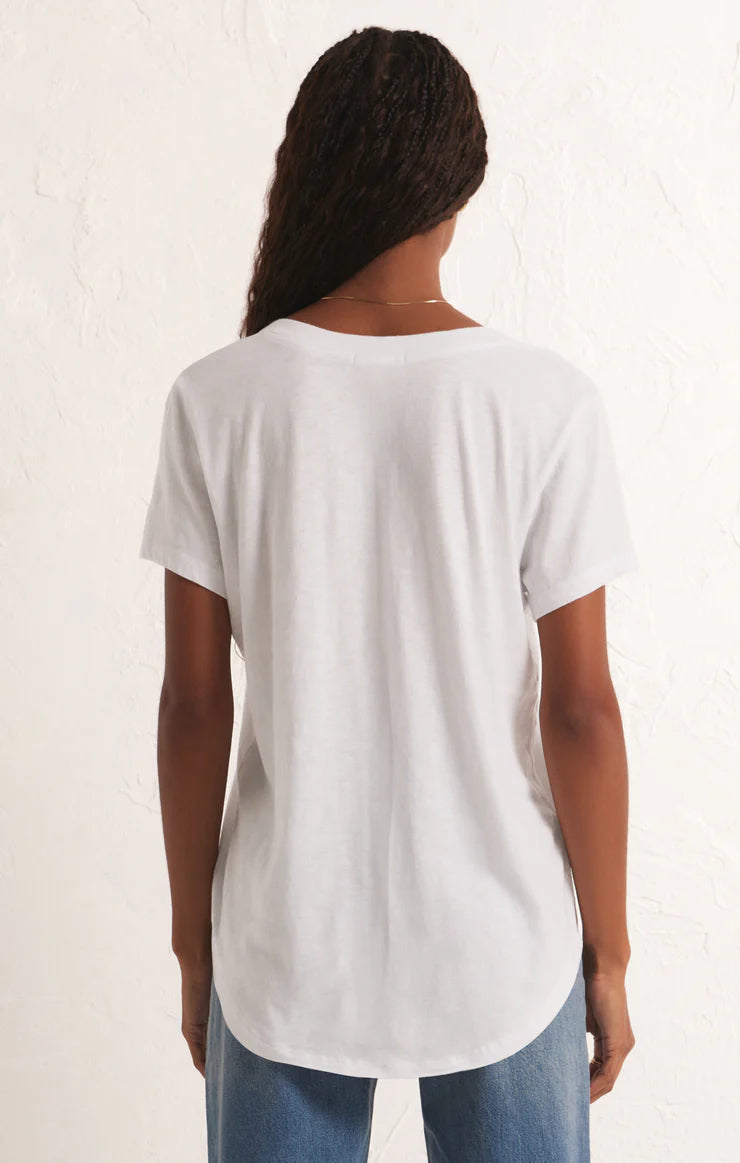 Asher V-neck Tee - White