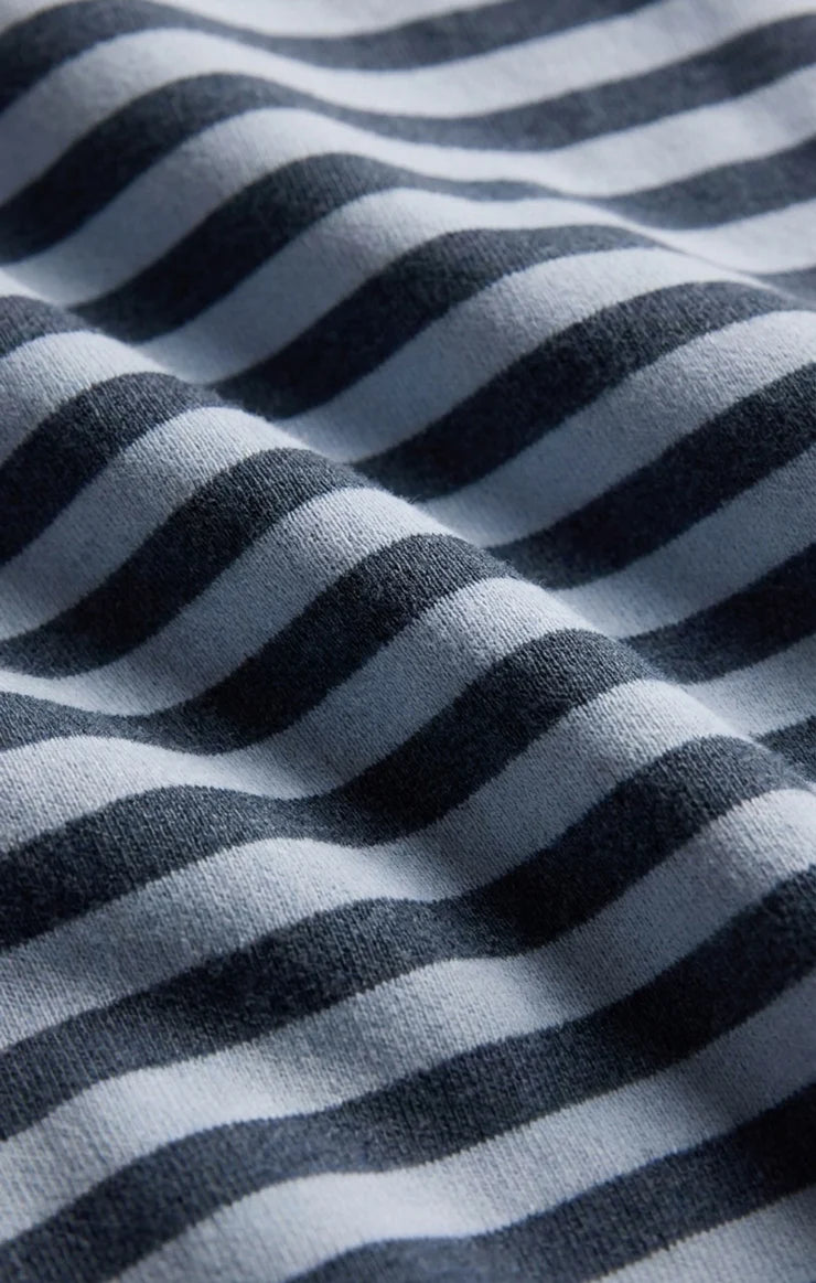 Everyday French Terry Striped Crew - Eclipse