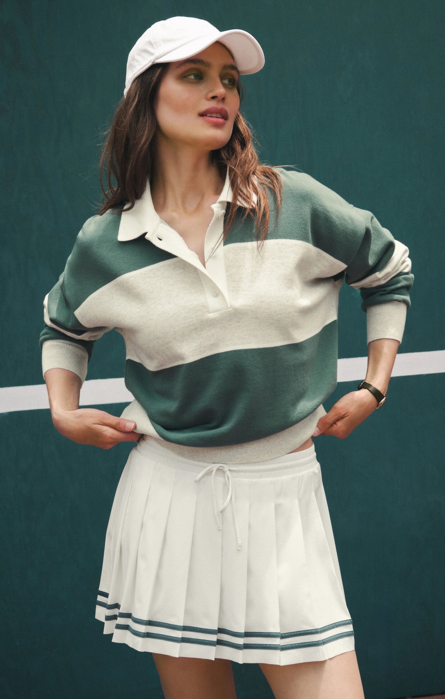 Study Break Polo Sweatshirt - Feather Grey