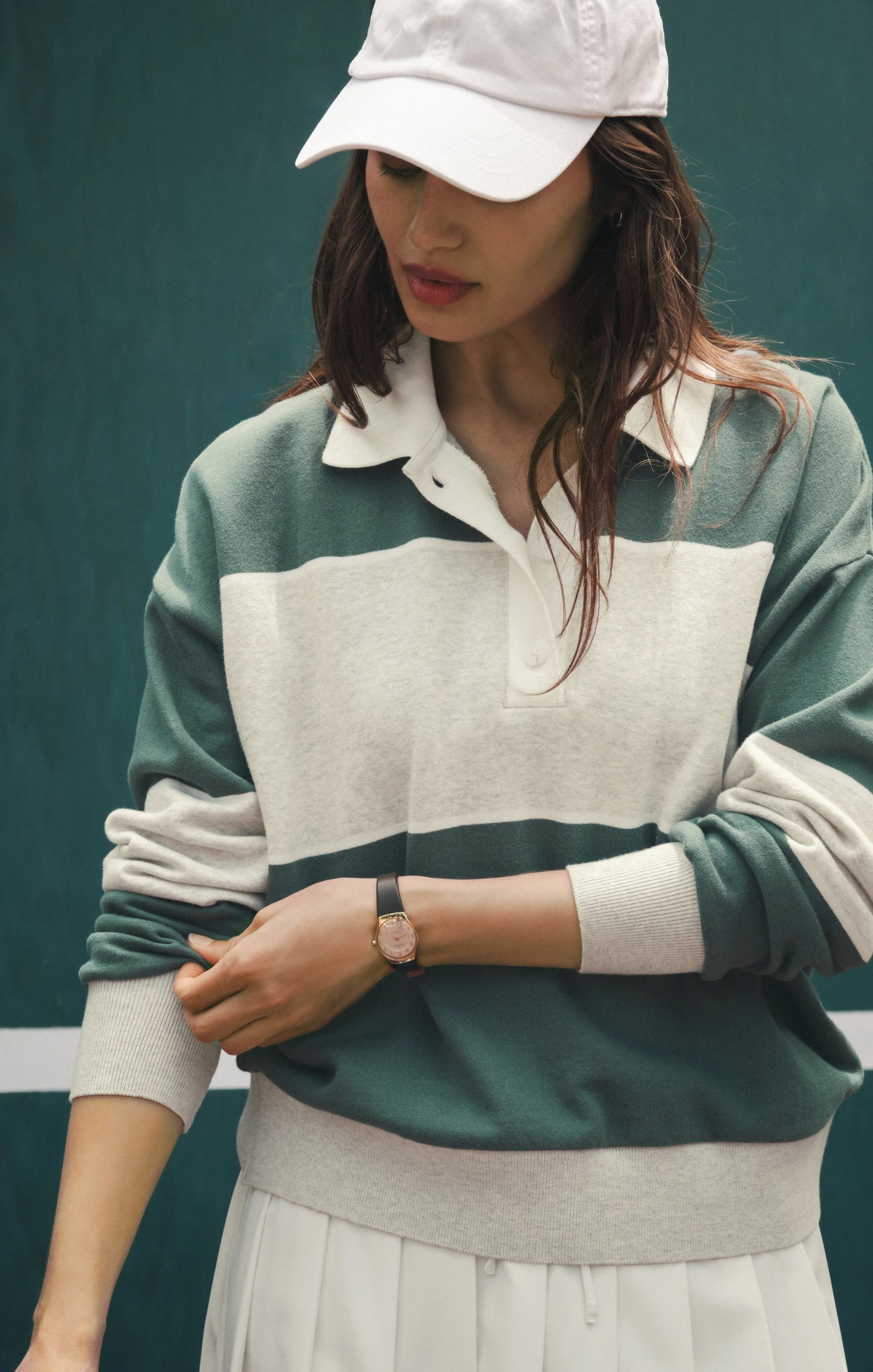 Study Break Polo Sweatshirt - Feather Grey