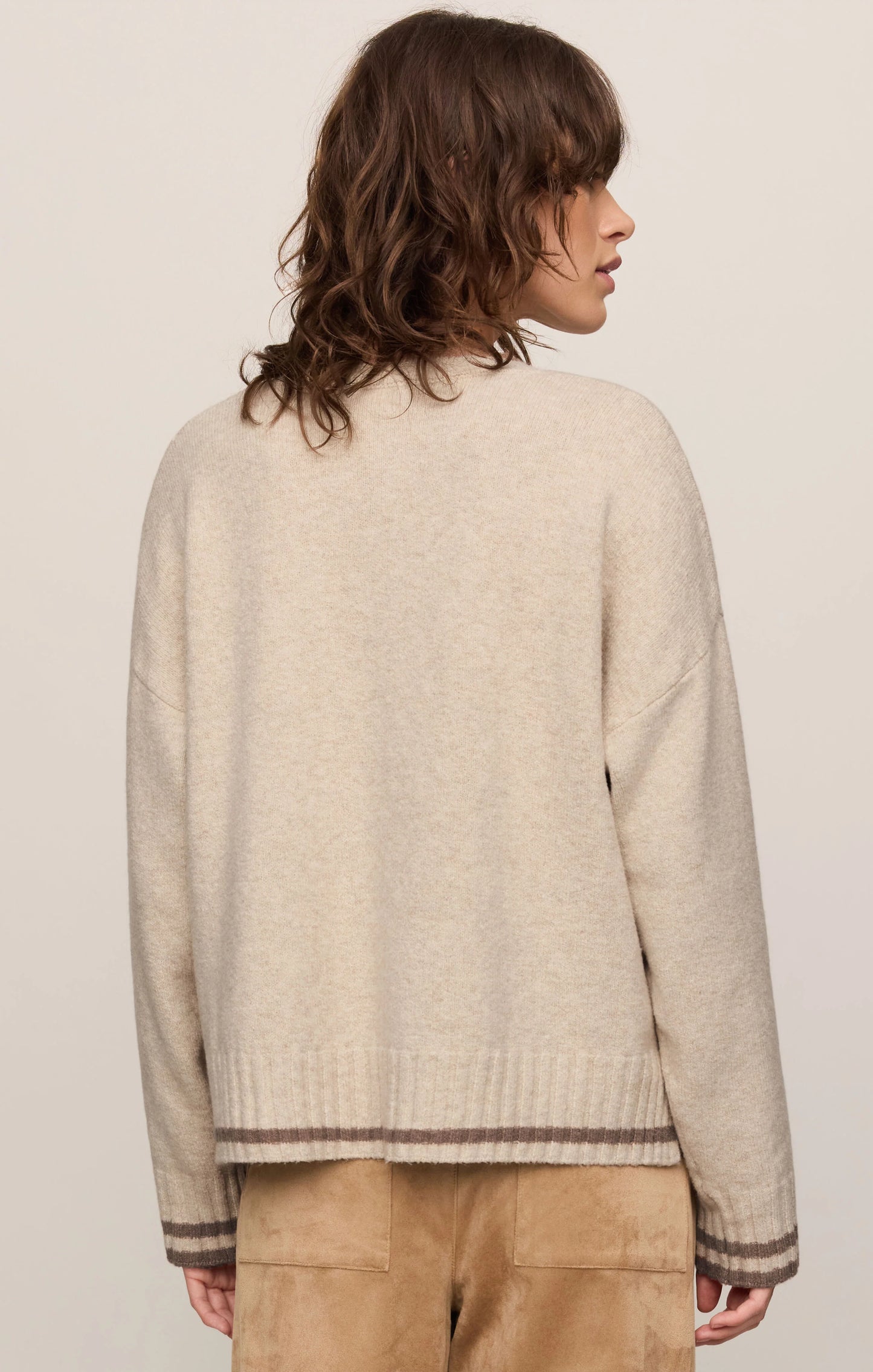 Endure V-Neck Sweater - Natural Heather