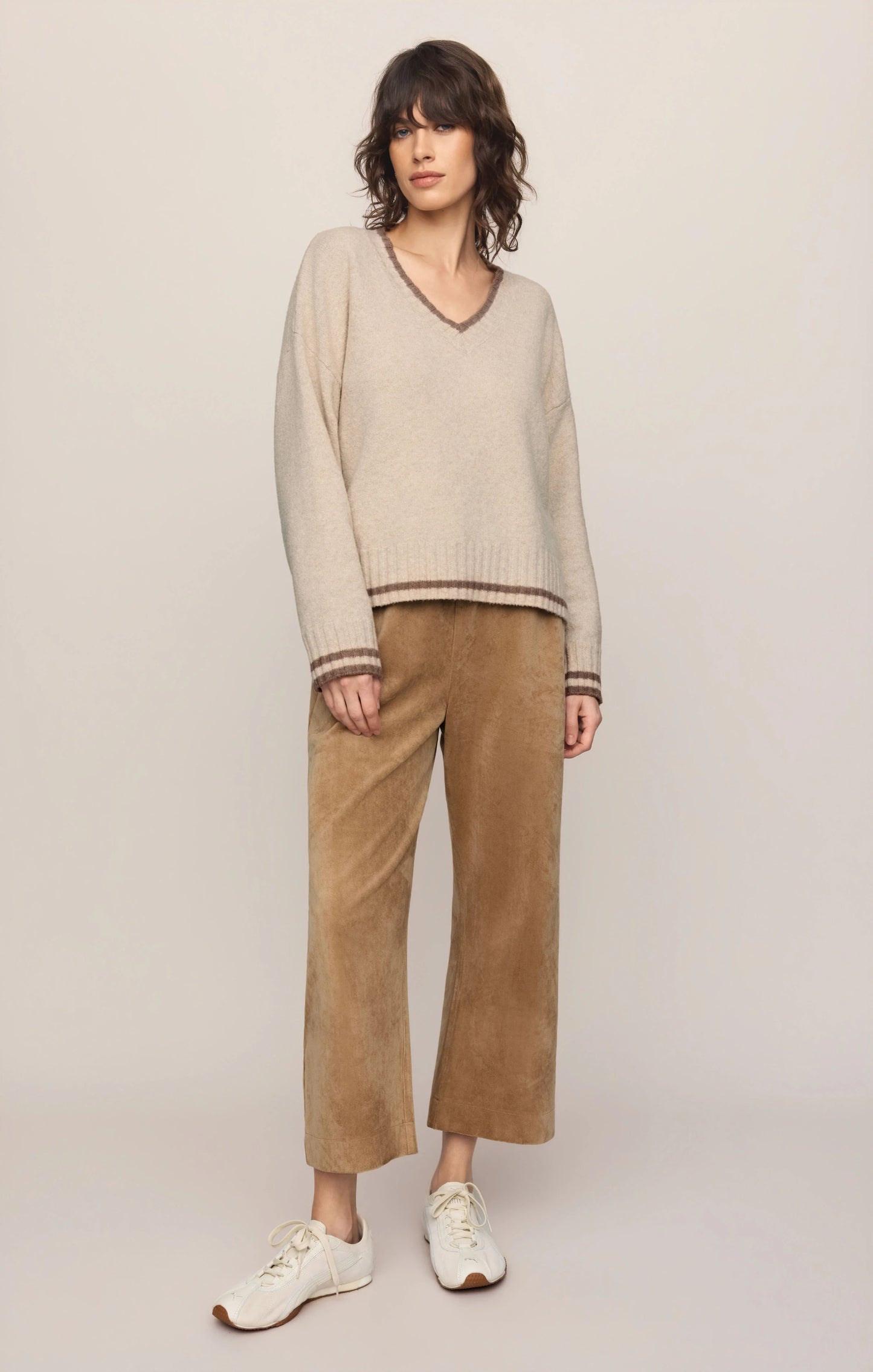 Endure V-Neck Sweater - Natural Heather