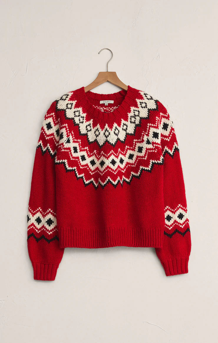 Adornment Sweater - Festive Red