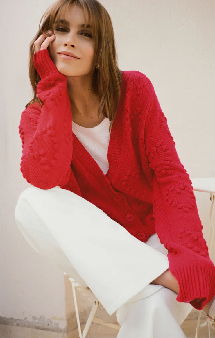 All Yours Cardigan - Kiss Me Red