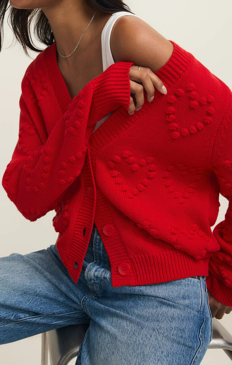 All Yours Cardigan - Kiss Me Red