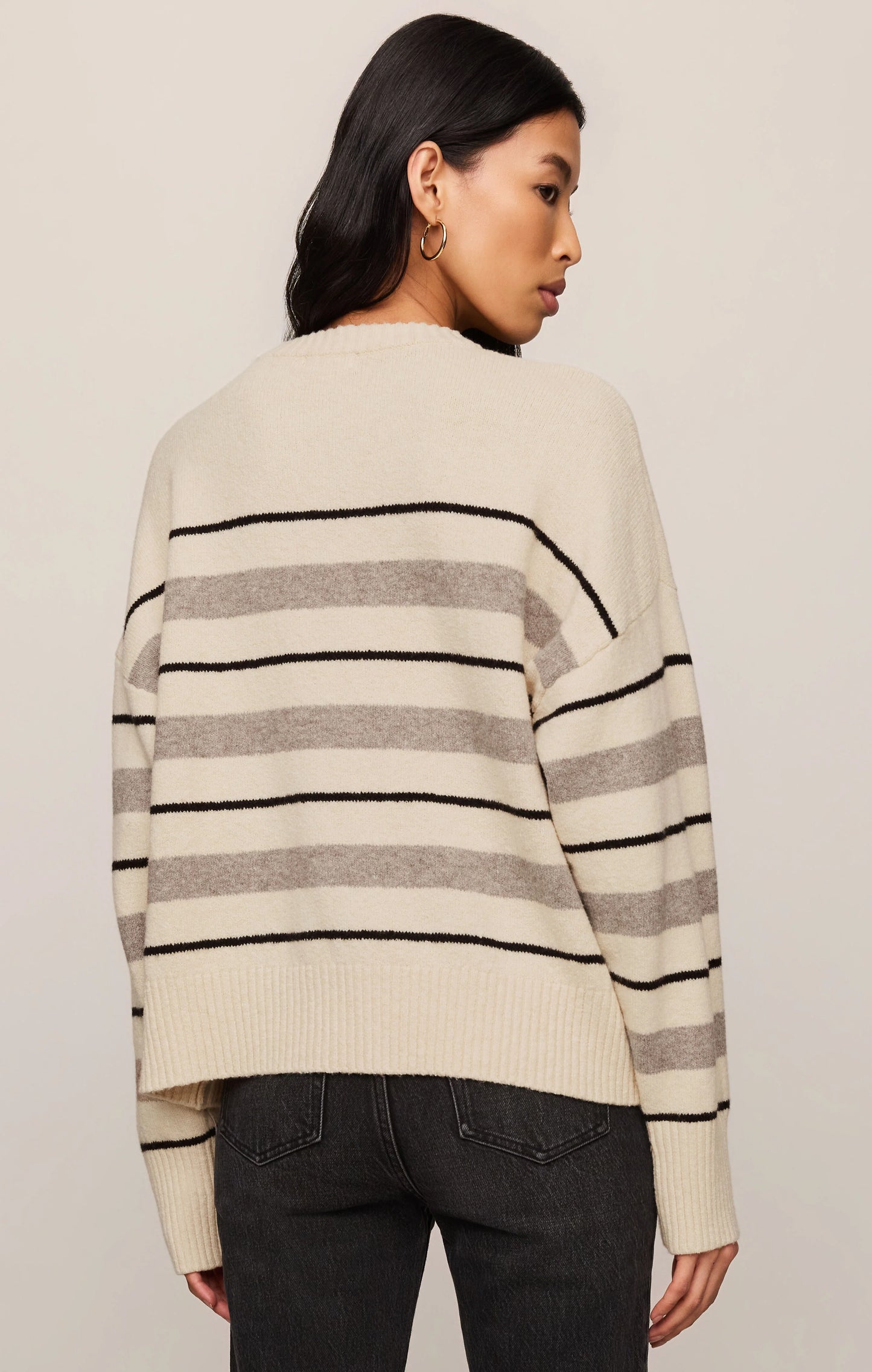 Cirrus Stripe Sweater - Chalk