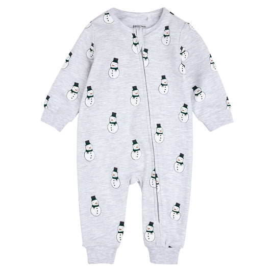 Fleece Playsuit - Snowmen