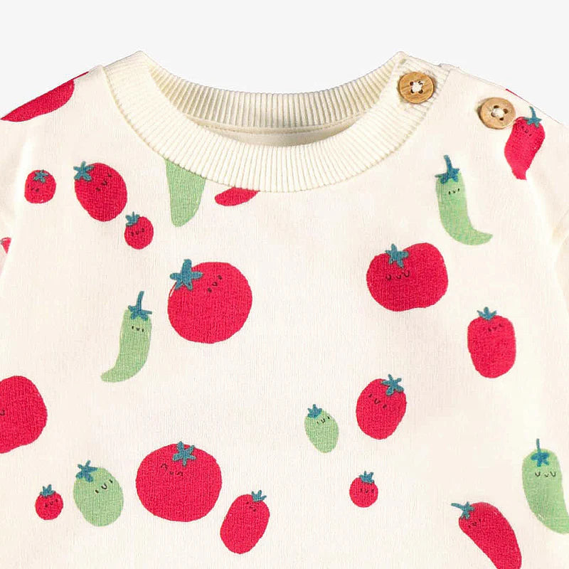 French Terry Sweat Shirt - Tomatoes & Peppers
