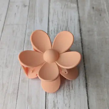 Flower Claw Clip - Peach