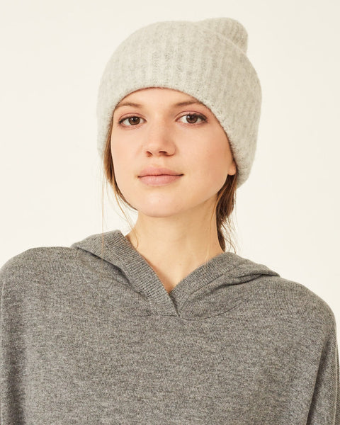 Movi Wool and Yak Beanie - Light Grey