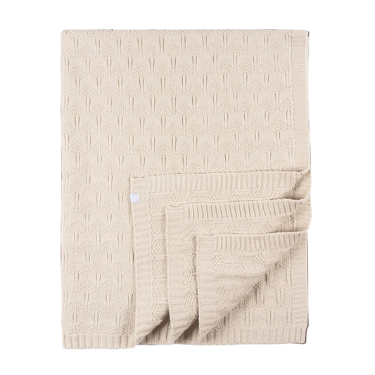 Sweater Knit Blanket - Tan