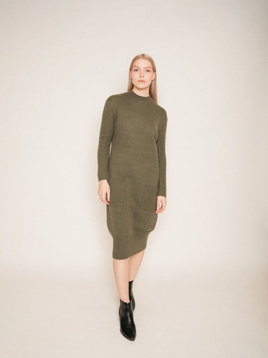 Candle Sweater Dress - Wreath