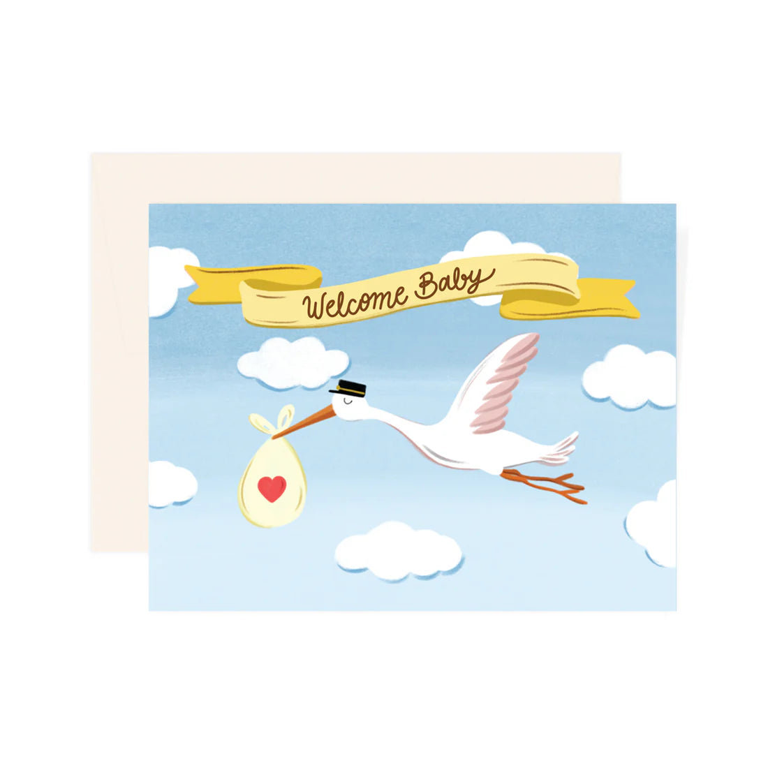 Card - Welcome Baby (Stork)