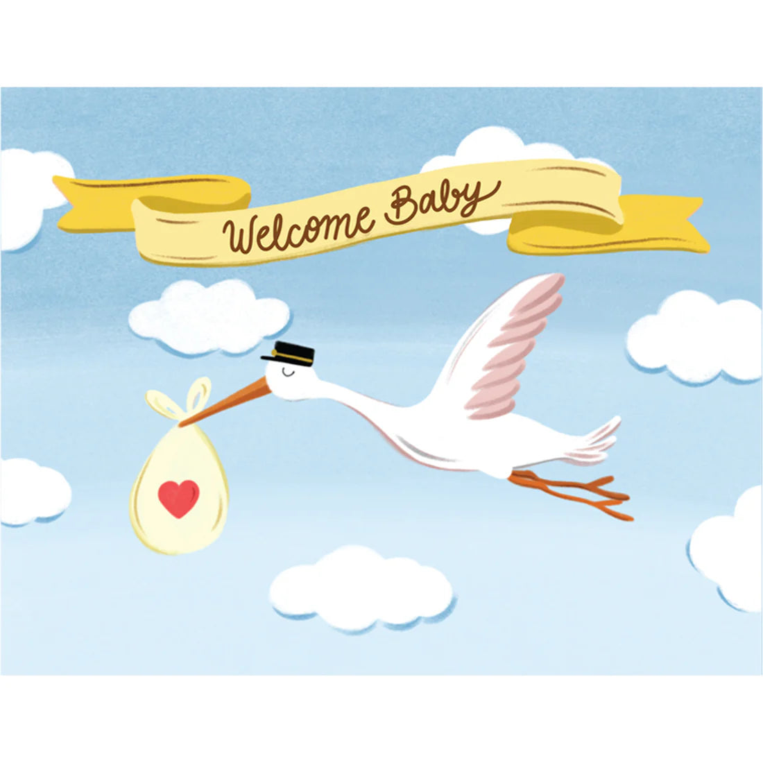 Card - Welcome Baby (Stork)