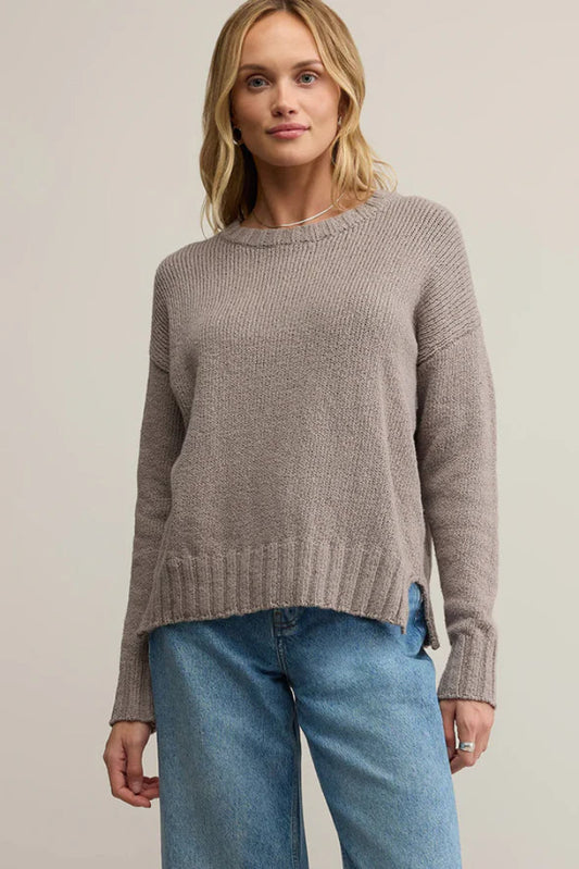 Beck Textured Sweater - Light Tavern