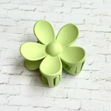 Flower Claw Clip - Spring Green