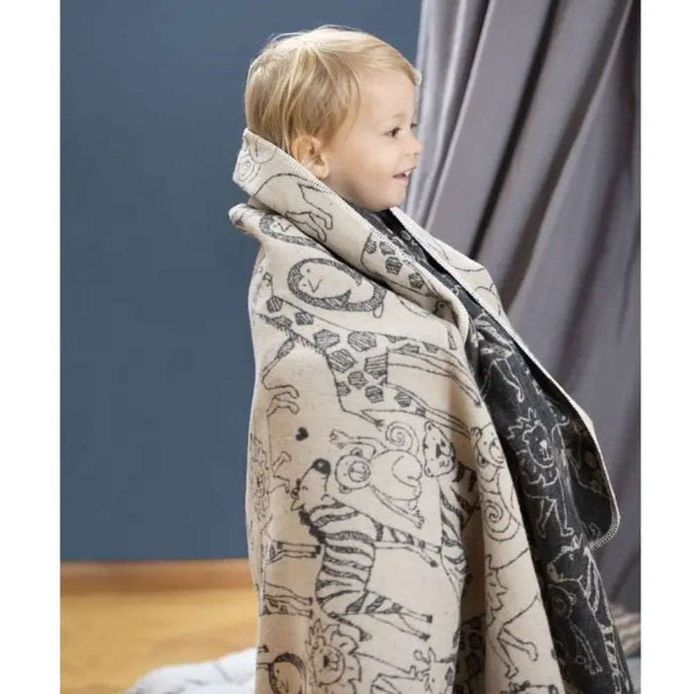 Cotton Flannel Blanket - Safari Animals