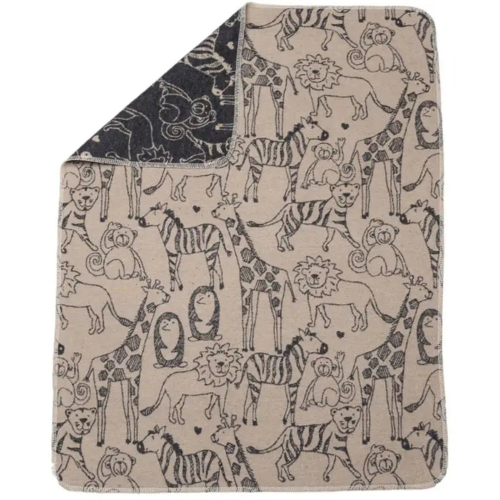 Cotton Flannel Blanket - Safari Animals
