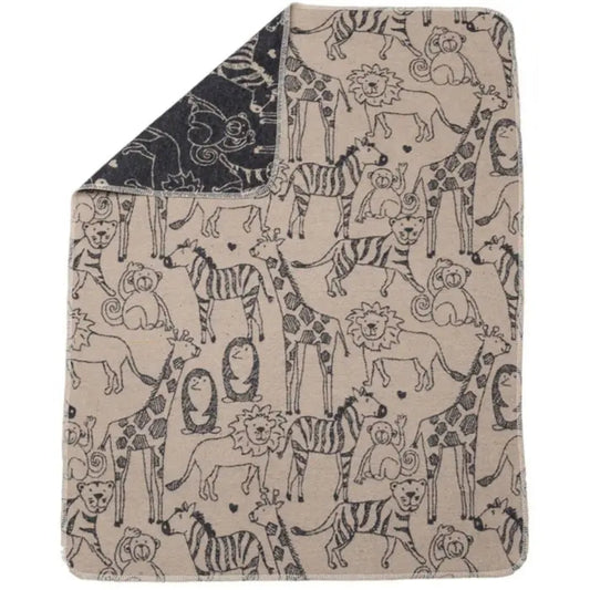Cotton Flannel Blanket - Safari Animals