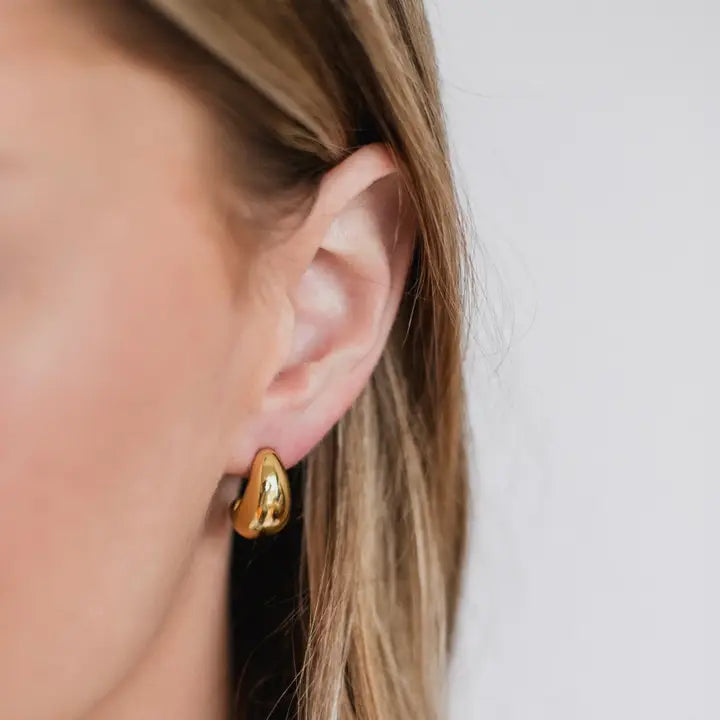 Gold Earrings - Dome