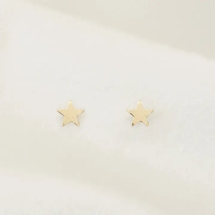 Gold Stud Earrings - Tiny Stars