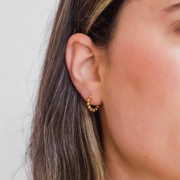 Gold Mini Hoop Earrings - Palermo