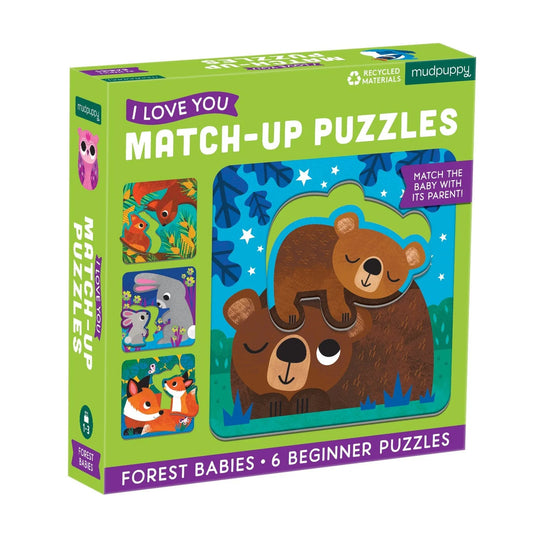 I Love You Match-Up Puzzle - Forest Animals