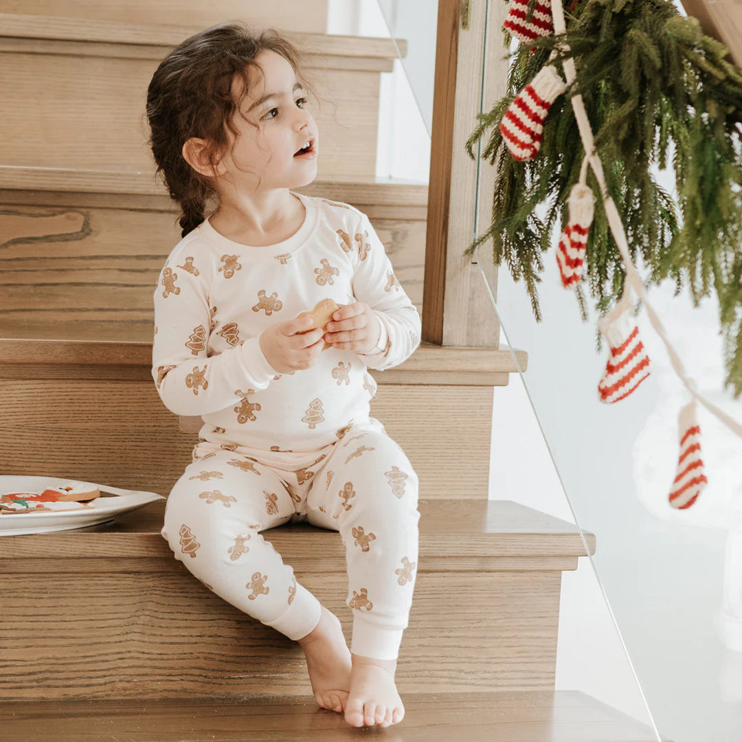 Two Piece Pajama Set - Gingerbread