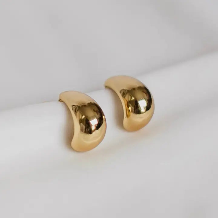 Gold Earrings - Dome