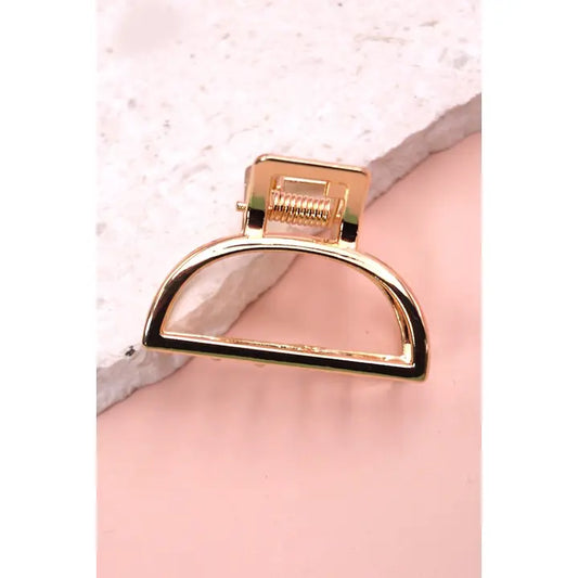 Hair Claw Clip - Gold Half-moon