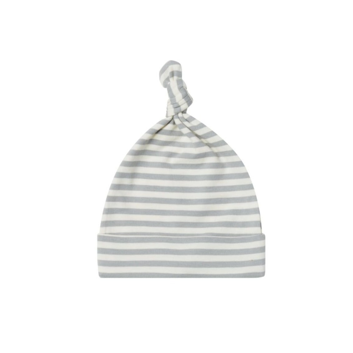 Knotted Hat - Dusty Blue Stripe