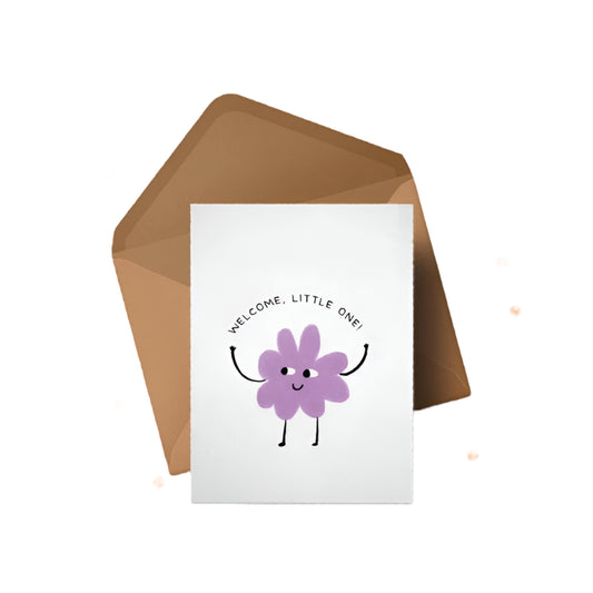 Welcome Little One Flower Card