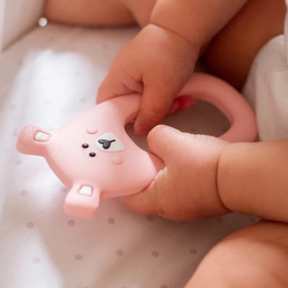 Silicone Teether - Pink Bear