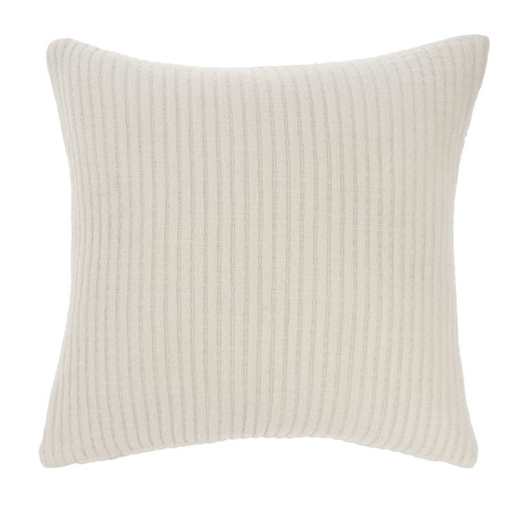 Kantha Stitch Pillow - White