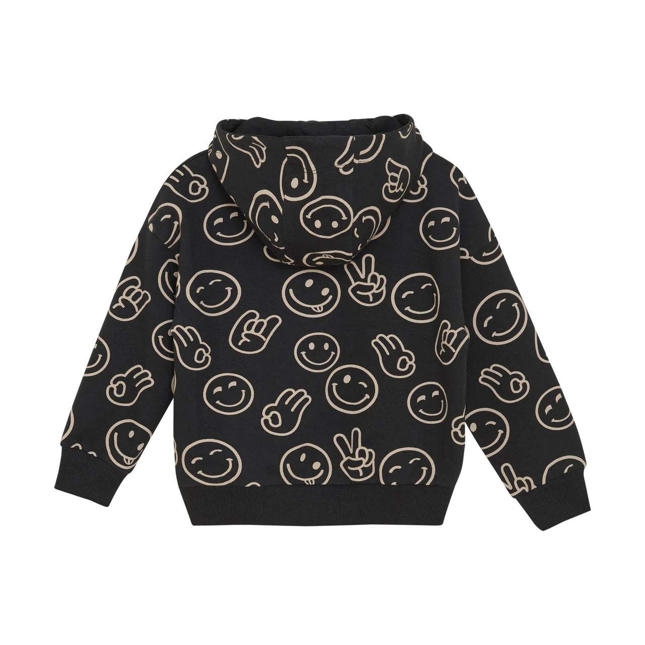 Emoji Hooded Sweatshirt - Black