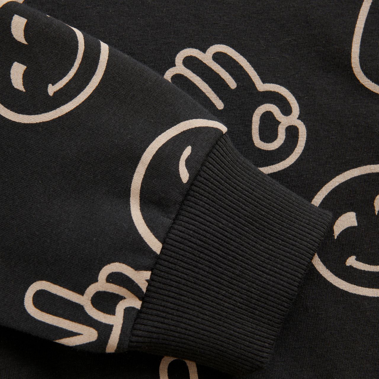 Emoji Hooded Sweatshirt - Black
