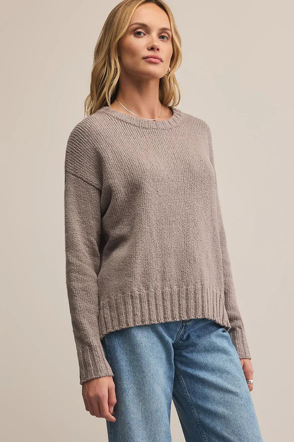 Beck Textured Sweater - Light Tavern