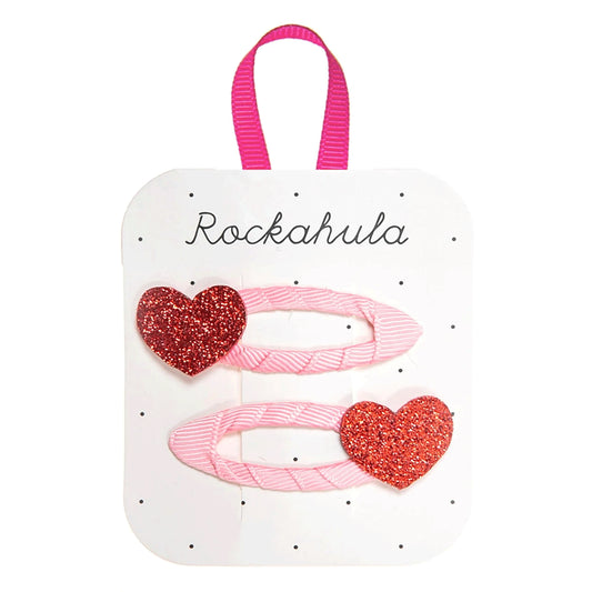 Clip Set - Glitter Love Heart