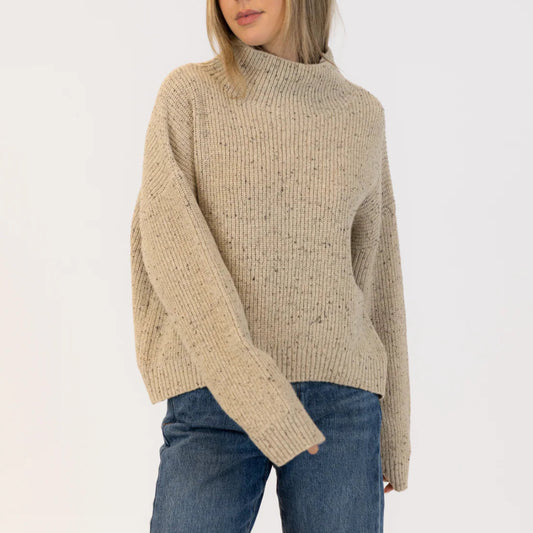 Evolet Sweater - Neutral Fleck